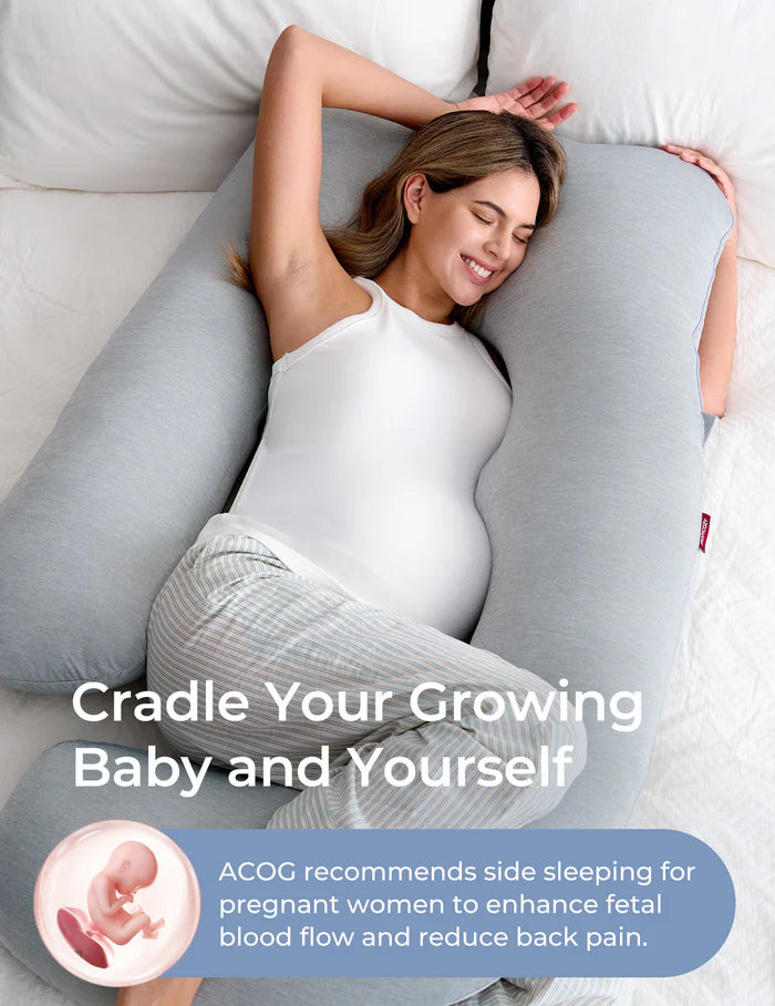 U Shaped Cooling Fabric Pregnancy Pillow