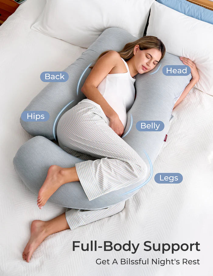 U Shaped Cooling Fabric Pregnancy Pillow