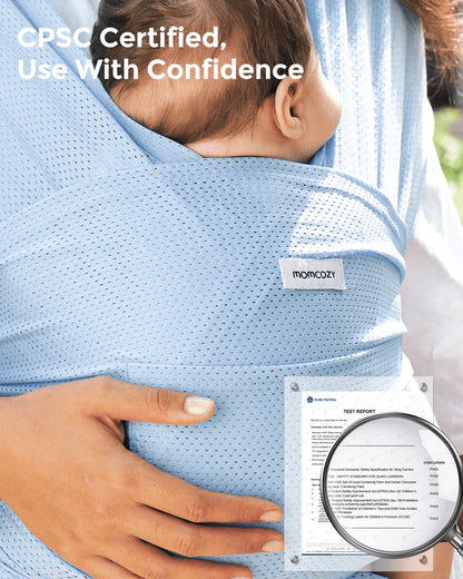 Momcozy Blue Mesh Baby Wrap