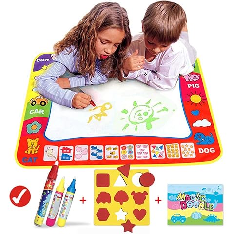 Water Doodle Mat- Kids Painting Writing Doodle Board Toy - Color Drawing Mat Bring Magic Pens Educational Toys