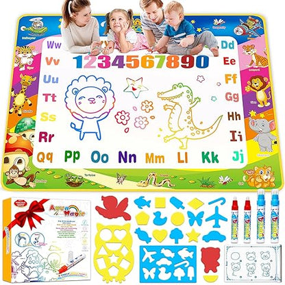Water Doodle Mat- Kids Painting Writing Doodle Board Toy - Color Drawing Mat Bring Magic Pens Educational Toys